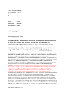 1e aanmaning (brief) - Administratiecollectief
