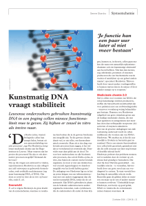 Kunstmatig DNA vraagt stabiliteit