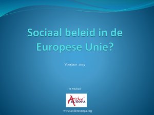 Sociaal beleid in de Europese unie?