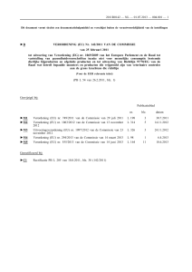 Nr. 142/2011 VAN DE COMMISSIE van 25 februari 2011 tot