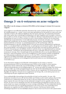 Printversie Omega 3- en 6-vetzuren en acne vulgaris