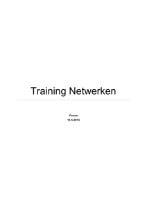 Training Netwerken
