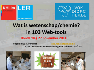 Wat is wetenschap/chemie? in 103 Web-tools