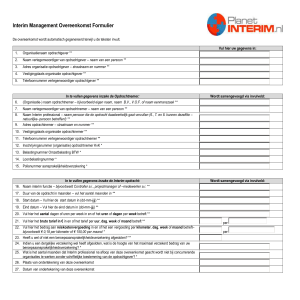 Interim Management Overeenkomst