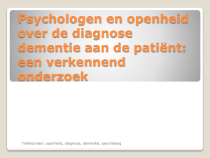 Psychologen en openheid over de diagnose