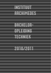instituut archimedes bachelor- opleiding techniek