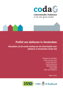 Profiel van daklozen in Amsterdam