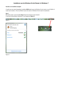 Installeren van de Wireless-N mini Router in Windows 7