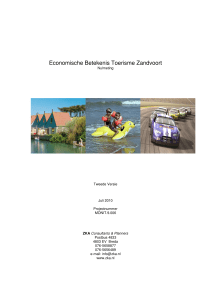 Economische Betekenis Toerisme Zandvoort