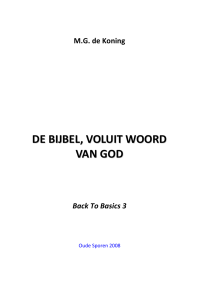 De Bijbel, voluit Woord van God