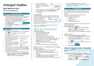 Toolbox 9.0 QRC NL - Projectmanagement