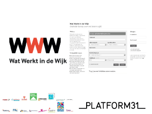 Presentatie WWidW – congres Wijkengids – 27 juni 2013