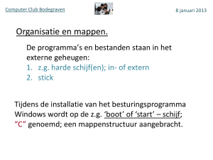 “C” Organisatie en mappen - Computer Club Bodegraven