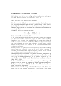 Hoofdstuk 0: algebra¨ısche formules - UU