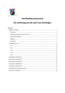 Handleiding lessenserie De verkiezing van de soort van Groningen