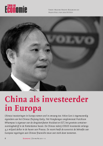 China als investeerder in Europa