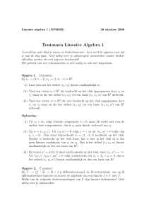 Tentamen Lineaire Algebra 1
