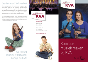 Kom ook muziek maken bij KVA!
