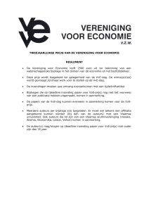 Reglement VvE-Prijs - De Vereniging voor Economie