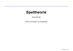 Speltheorie - CWI Amsterdam