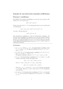Lineaire dv van orde 2 met constante coefficienten
