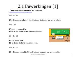 2.1 Rekenen [1] - Willem