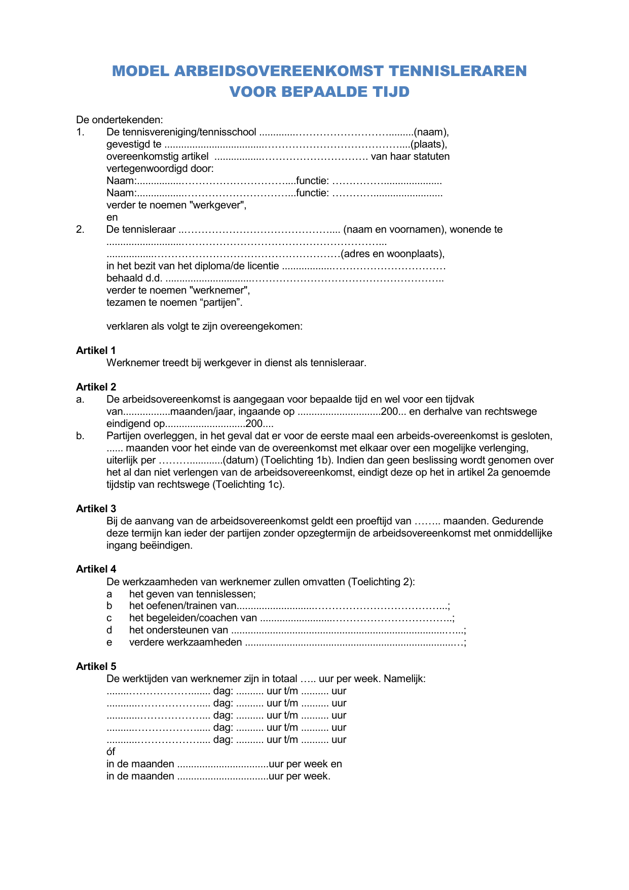 Mag Een Werkgever Een Arbeidsovereenkomst Voor Jaar Aanbieden Hot Sex