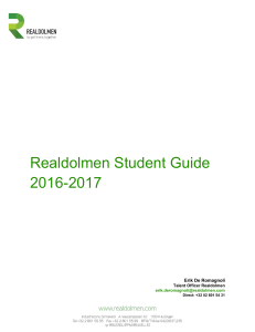 Realdolmen Student Guide 2016-2017