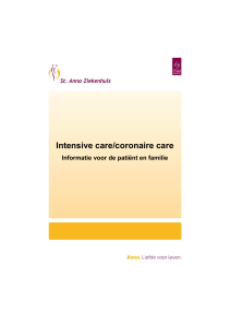 001 Intensive care Coronaire care info voor patiënten en familie