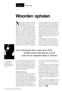 Woorden ophalen - Max Planck Institute for Psycholinguistics