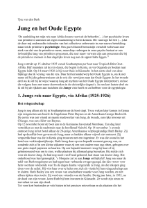 Jung en het Oude Egypte - CG Jung Vereniging Nederland