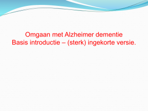 Omgaan met Alzheimer dementie Basis introductie