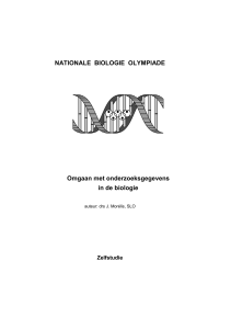 NATIONALE BIOLOGIE OLYMPIADE Omgaan met