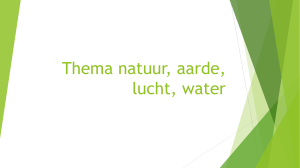 Thema natuur, aarde, lucht, water