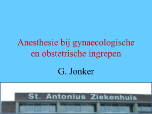 Anesthesie bij gynaecologische en obstetrische ingrepen