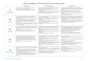 Digitale vaardigheden - Beschrijvingsschema voor