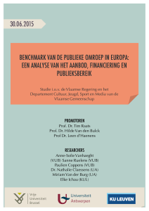 Rapport `Benchmark van de publieke omroep in Europa: een