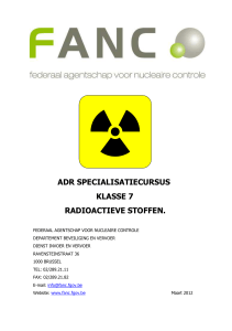 adr specialisatiecursus klasse 7 radioactieve stoffen.
