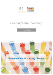 Leerlingenhandleiding `Prenataal` onderzoek bij planten