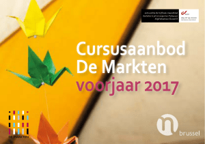 Cursusaanbod De Markten voorjaar 2017