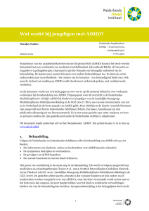 Wat werkt bij jeugdigen met ADHD?