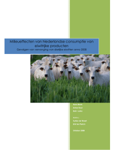 Rapport `Milieueffecten van Nederlandse consumptie van eiwitrijke