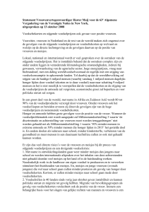 Statement - Nederlandse vrouwenraad