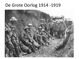 De Grote Oorlog 1914 -1919