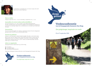 Vredesconferentie - Doopsgezinde Gemeente Leeuwarden