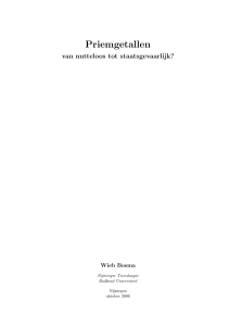 Priemgetallen - Wiskunde