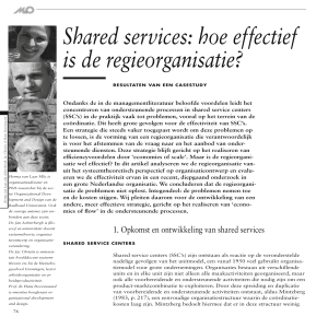 Shared services: hoe effectief is de regieorganisatie?