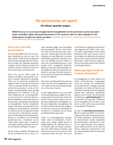 De provincies en sport - Vlaamse Sportfederatie