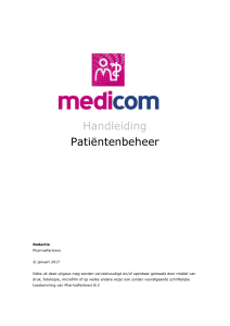 Handleiding - Patientenbeheer - Medicom