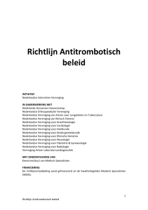 Richtlijn Antitrombotisch beleid - Nederlands internisten vereniging